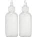 BRIGHTFROM Twist Top Applicator Bottles, Squeeze 4 OZ Empty Plastic Bottles, Refillable, Open/Close Nozzle - Multi Purpose (Pack of 2)