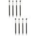 Healeved 8 Pcs Eye Make-up Brush Kit Theive Cosmetics Eye Shadow Brushes Makeup Tool Lip Scrubber Brush Black