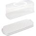 13-inch Portable Plastic Rectangular Bread Box - Translucent Cake Container for Buns, Rolls, Cakes, Bagels - White - Buy Online on GoSupps.com