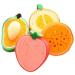 4pcs Lovely Baby Bath Sponge for Body Cleaning Cute Fruit Shaped Body Sponges Scrubbers Shower Sponge for Children Kids Durability and Professional