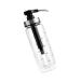 KICHOUSE Clear Container Liquid Condiment Dispenser Honey Dispenser Large Syrup Pump Bottle Jam Container Syrup Server Kitchen Cabinet Empty Glass Oil Container Press Mouth Stainless Steel