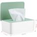 Green Wet Wipes Dispenser Box with Lid Seal - Home & Office Desk Organizer - Buy Online on GoSupps.com