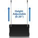 XKWL Rechargeable 3 Way Trifold Mirror with Light - 360 Barber Mirror for Hair Styling, Shaving, Grooming - Adjustable Height and Brightness | Black - Buy Online on GoSupps.com