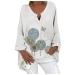Cotton Linen Shirts for Women Summer Loose Fit Long Sleeve Blouse Plus Size Casual Beach Oversized Shirt Plain Tunic Tops H-white 5X-Large
