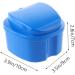 Buy Healeved 6 STK Prosthesis Box | Portable Dental Prosthesis Case with Basket | Travel-Friendly False Teeth Holder | Clean Plastic Containers in White & Blue - Buy Online on GoSupps.com