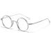DAGIJIRD Round Vintage Style Glasses Frames Titanium Frame Length 132mm Retro Glasses Silver