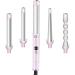 5 in 1 Hair Curler Set - Ceramic Curling Iron Wand with Instant Heat & LCD Temperature Control - Nourish Your Hair for Perfect Curls - Buy Online on GoSupps.com