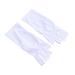 HAPINARY Gel Manicure Gloves 1 Pair Chinese Wooden Pillow Manicure Gloves Anti Uv Glove Silicone Ear Display Uv Shield Glove Half-Finger Gloves Cotton Glove Nail White Short Manicure Glove