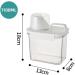 1100ML Airtight Laundry Detergent Dispenser with Measuring Cup Transparent Laundry Powder Detergent Storage Box Washing Powder Container Storage Bucket Detergent Box - Buy Online on GoSupps.com