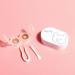 Portable White Contact Lens Container Set - Mini Holder & Travel Case with Tweezers - Ideal for Home & Travel - Buy Online on GoSupps.com
