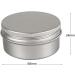 Zeoabsy 10-Piece Silver Aluminum Tins - 80ml Round Screw Cap Cans for Cosmetics Candles & Ointments | Includes 5 Spatulas & Label - Buy Online on GoSupps.com