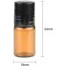 25 Pcs Mini Tiny Essential Oil Glass Roller Bottles - Refillable Aromatherapy Perfume Vials with Metal Rollerball - 2ml Amber Glass Roll On Bottles - Buy Online on GoSupps.com