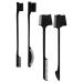 Beavorty Eyelash Curler Lash Set 4Pcs Eyebrow Brush Comb Double- ended Eyebrow Eyelash Comb Makeup Tool Hairline Combs Brush for Eyelashes Extension Womens Makeup Set Eyelash Brush