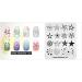 Alexnailart Nail Stamping Printing Plate Template Image Plate Stamper Scraper Star Pentagram Pattern Nail Art Decoration DIY Print Manicure Design FA027 - Buy Online on GoSupps.com