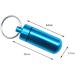 Shop Purple Mini Pill Organizer - Waterproof Stainless Steel Keychain Case for Travel Camping & Emergency Medicine - Buy Online on GoSupps.com
