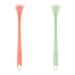 Dcniyt tongue scraps soft and gentle silicone head portable tongue brushes non -slip tongue cleaners for fresh breath to remove bad breath (orange + green) orange + green