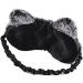 Shinywear Cute Rabbit Sleeping Eye Mask - Super Soft Plush Blindfold for Kids and Adults (Black Grey Cat) - Buy Online on GoSupps.com