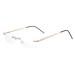 Edison & King rimless reading glasses Clarity A gem with premium lenses including blue filter (rose 1.50 dpt) +1.50 dpt rose