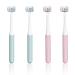 HY-FlyStyle 4 Pieces 3-Sided Toothbrush Extra Soft Toothbrushes for Adults U Style Wrapped Brush Great Angle Bristles Clean Each Tooth(Mix-4pcs)