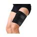 Thigh Hamstring Support Compression Brace - Adjustable Neoprene Sports Leg Sleeve for Injury Rehab | Running Gym Fitness Football - Black 1 Pack - Buy Online on GoSupps.com