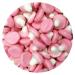 Foam Mushroom Sweets - 1KG Gift Pouch - Strawberry Flavour Pink and White Foam Mushroom Shapped Sweets