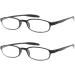 Mcoorn Lightweight Flexible Reading Glasses | Anti-Reflective Blue Light Filter | 2 Pack Black 2.5x | International Shipping Available - Buy Online on GoSupps.com