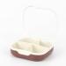 Portable Small Pill Box Travel Pill Box 4 Compartment Daily Pill Box for Medicines Drugs Vitamins and Fish Oil(Purple)