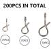 Maximumcatch 200 Pack Fly Fishing Accessories | Snaps Hooks Jigs & Bait with Mini Fly Box - Stainless Steel Quick Change No-Knot 5mm 8mm & 11mm - Buy Online on GoSupps.com