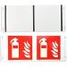Notlok 3D Fire Extinguisher Sign | ISO7010 Compliant | Extra Lengthy Double-Sided Nasal Shield | Adjustable Angle Fire Protection | 15x15cm - Buy Online on GoSupps.com