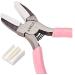 SUNNYCLUE 5.5 Inch Double Nylon Jaw Flat Nose Pliers Mini Precision Pliers Wire Forming Bending Tools for DIY Jewelry Making Hobby Projects Pink Pink 5.5 Inch
