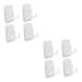 Osaladi 8 pieces of hooks insert razor keeper hook holder for mains plug adhesive hook razor hanger stand shaving hooks hanging shaving razor holder white wall container ABS