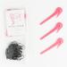 THE PONY PICK By Lolly - Elastic Rubber Bands Cutter for Hair - Elastic Hair Band Remover - Pain Free - Easy Removal - 3 Pack of Pink Pony Picks & 50 Black Hair Elastics Easy Grip Tools & Accessories