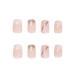 Kamize Square Bling Gradient Pink Fake Nails - 24PCS Full Cover Acrylic False Nails for Women - Buy Online on GoSupps.com