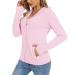 TACVASEN Women's UPF 50+ Sun Protection Shirts Hoodie Quick Dry Long Sleeve Jackets with Pockets Hiking Outdoor Light Pink Small