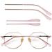 Viorno glasses legs glasses 2 pairs of anti-slip ear holder ironing tips ear pads glasses holders comfort replacement tips for thin metal glasses (pink)