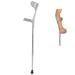 Forearm Crutch Elbow Crutches Ultralight Aluminum Assistant Height Adjustable Cm with Comfortable Grip Silver2Pcs Innovate