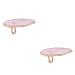 Mikinona 2pcs Paint Tray Nail Art Palette Ring Nail Color Tray Makeup Mixing Palette Makeup Palettes Gold Nail Board Makeup Pallets Paint Holder Tray Nail Gel Mini Nail Polish Nail Tip Pink