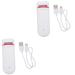 NOLITOY 2pcs Electric Eyelash Curler Heated Eye Lashes Curler Electronic Tools USB Eyelash Curler Heated Eyelash Comb Heated Eyelash Curlers Travel Hair Curler Heated Curlers Plastic White