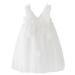PythJooh Baby Girl Tulle Dress Toddler Girl Sleeveless Butterfly Wings Tutu Princess Dress Daisy Stars Sundresses for 0-4Years 18-24 Months Butterfly Wings With Flowers White