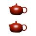Zerodeko Water Pitchers 2pcs Retro Teapot Chinese Teapot Purple Clay Teapot Water Jar Purple Clay Tea Pot Chinese Style Tea Pot Tea Utensils Vintage Jugs Orangex2pcs 12x8x7.5cmx2pcs