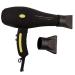 Hair Forensic Professional Hair Dryer - Dryology 1850 - Black | 1875W | Multi-step Swith | 2 x Ionic Infused Concentrator