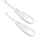 Button Hook Helper 2pcs Clothes Wearing Button Hook Dressing Assistance Tool Button Pulling Wearing Tool Fixed Button Hook 15.5X3X1.5CM White - Buy Online on GoSupps.com