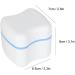 Sky Blue Dental Prostheses Container Cup Box | False Teeth Storage with Filter Screen - Ideal for Travel School & Home Use - Buy Online on GoSupps.com