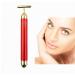 Electric Facial Face Massage Roller Anti Aging Vibrating 24K Gold Energy Beauty Bar Pull Tight Firming Lift Daily Skin Care (Red)