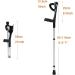 Folding Forearm Crutches Adults Lightweight Adjustable Canes Ergonomic Design with Non-Slip Foot Cap Suitable for Height 140-190cm/4' 5''-6' 2'' (Color : Black Size : 1 Count) Anniversary Lucky Black 1 count - Buy Online on GoSupps.com