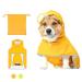 Dog Raincoat with Hood for Small Dog,Medium Dog,Luccalily Waterproof Dog Rain Jacket with Reflective Strip Adjustable Belly Strap Lightweight Poncho with Storage Bag (Small, Yellow) Yellow Small
