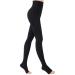 Evolyline Medical Compression Tights for Women & Men 20-30 mmHg Open Toe Compression Pantyhose Toeless Graduated Support Tights Compression Socks Stockings for Varicose Veins Edema Flight Nursing Black XXL