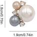 CLSSLVVBN 2 Pieces Hairpin Elegant Headdress Shiny Rhinestones Delicate Pearl Flower Buckle Hair Accessories for Wedding Flower Center 1 - Buy Online on GoSupps.com