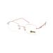 Luff frameless reading glasses for women and gentlemen fashionless borderless metal reading aid blue light blocking computer reader anti-eye load 1.5x silver