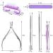 Cuticle Scissors with Cuticle Pusher Set 6-Piece Nail Trimmer Set Cuticle Scissors Cuticle Fork Nail Cleaning Brush Stent File Nail Steel Pusher Triangular Nail Pusher Stainless Steel (02) - Buy Online on GoSupps.com